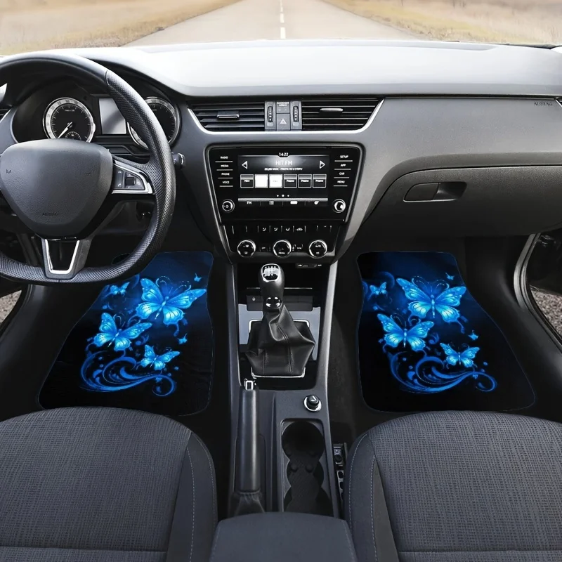 4pcs Elegant Blue Butterfly Car Floor Mats - Comfortable Crystal Velvet Vehicles Floor Mats, Front & Rear Full Coverage Auto Int
4pcs Elegant Blue Butterfly Car Floor Mats - Comfortable Crystal Velvet Vehicles Floor Mats, Front & Rear Full Coverage Auto Int