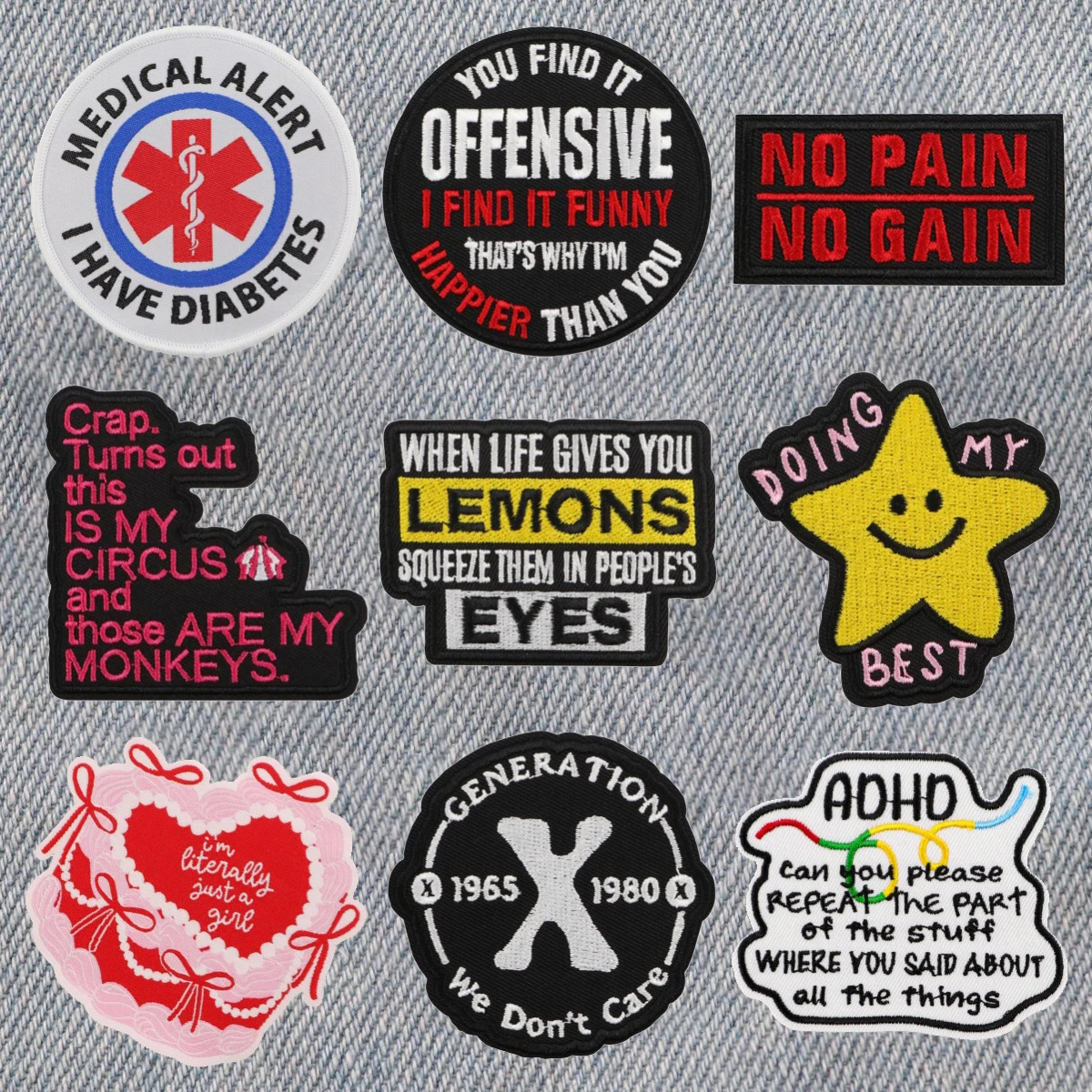 Star Quotes Embroidery Patch Medical Signs Iron On Patches For Clothing Jackets Thermoadhesive Patches Sewing DIY Sticker
Star Quotes Embroidery Patch Medical Signs Iron On Patches For Clothing Jackets Thermoadhesive Patches Sewing DIY Sticker