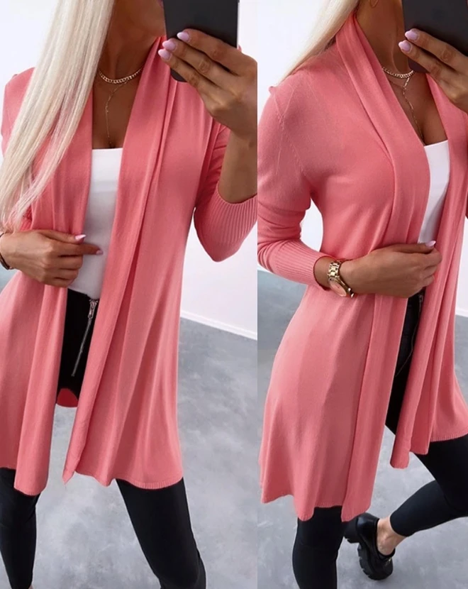 2023 Autumn Winter Spring New Fashion Casual Open Front Long Sleeve Knit Coat Top Fall Outfits Women Female Clothing Outfits
2023 Autumn Winter Spring New Fashion Casual Open Front Long Sleeve Knit Coat Top Fall Outfits Women Female Clothing Outfits
