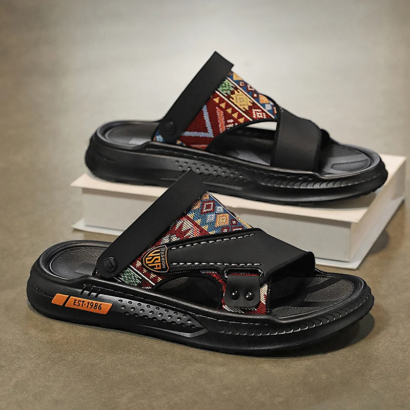 Men's Summer Outdoor Sandals Anti-slip Wear-resistant Soft Bottom Casual Beach Slippers Driving Two-use Comfortable Sports Shoes
Men's Summer Outdoor Sandals Anti-slip Wear-resistant Soft Bottom Casual Beach Slippers Driving Two-use Comfortable Sports Shoes