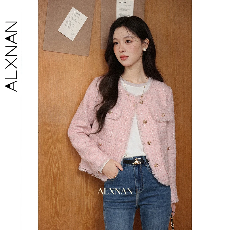 ALXNAN Pink Short Jacket for Women Elegant O-neck Straight Casual Coats Trend 2025 Autumn Office Lady Long Sleeve Jackets L57606
ALXNAN Pink Short Jacket for Women Elegant O-neck Straight Casual Coats Trend 2025 Autumn Office Lady Long Sleeve Jackets L57606