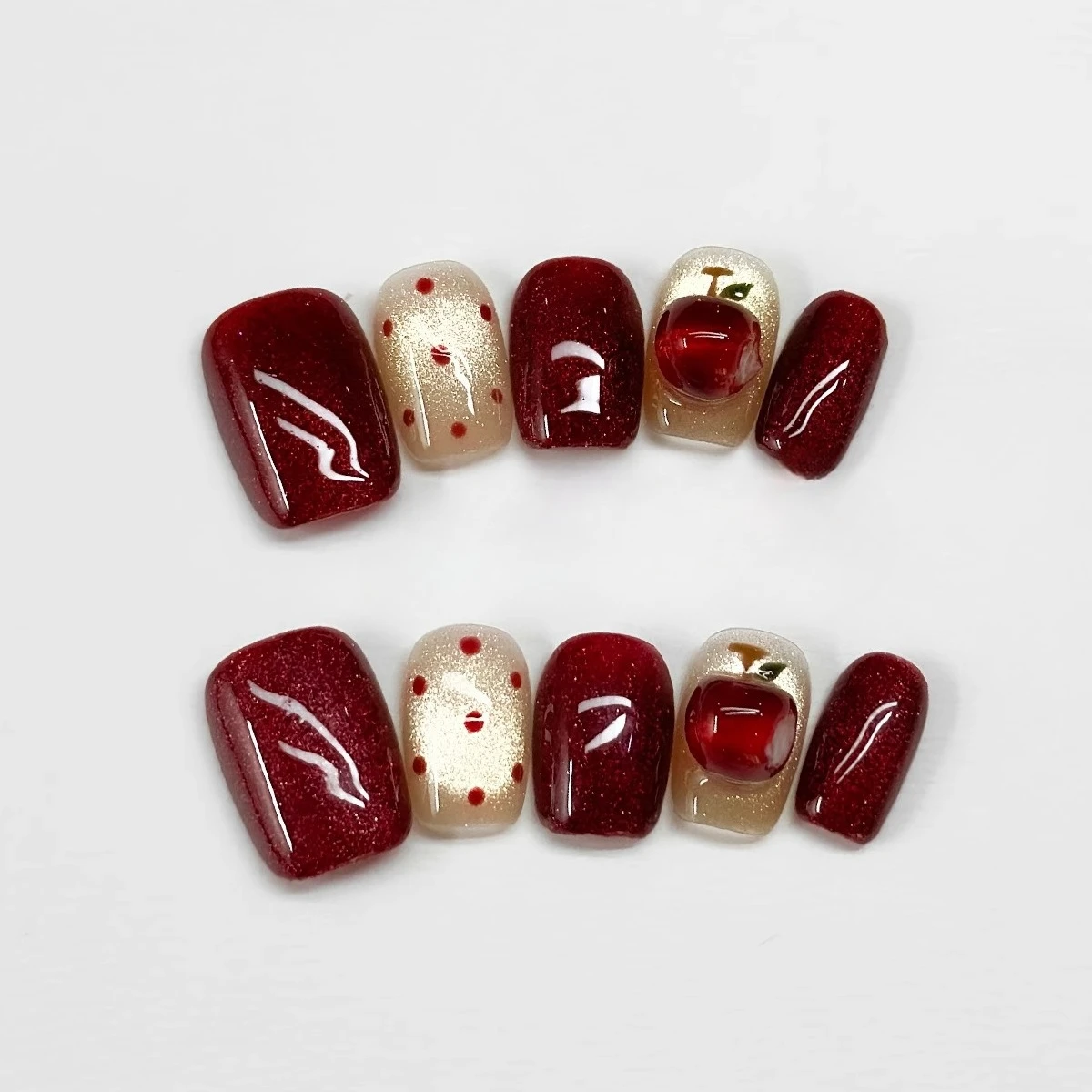 Handmade Manicure Wearing Manicure Christmas Peace Fruit Cute Polka Dot Short High-end White Custom Products
Handmade Manicure Wearing Manicure Christmas Peace Fruit Cute Polka Dot Short High-end White Custom Products