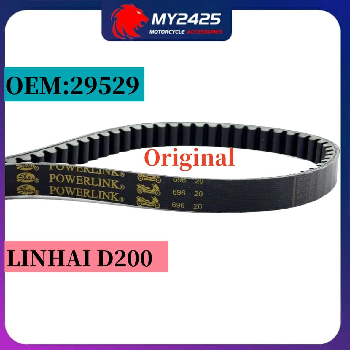 Original 696 20CVT Drive Belt Suit 696x20 For LINHAI 200 ATV QUAD GO KART Size 696*20 Linhai Code 29529 696 20
Original 696 20CVT Drive Belt Suit 696x20 For LINHAI 200 ATV QUAD GO KART Size 696*20 Linhai Code 29529 696 20