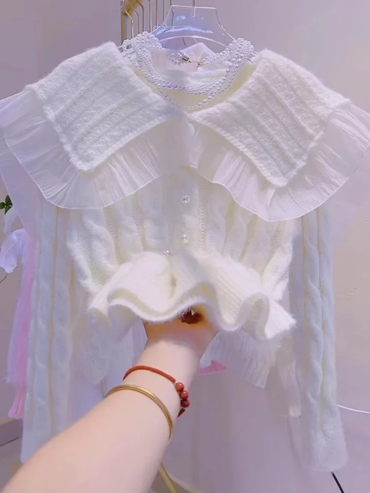 Sweet Sle Knitted Sweater Women's Autumn Winter Inner And Outer Wear Princ Collar Twist Knit Top Casual Comfortable Fit
Sweet Sle Knitted Sweater Women's Autumn Winter Inner And Outer Wear Princ Collar Twist Knit Top Casual Comfortable Fit