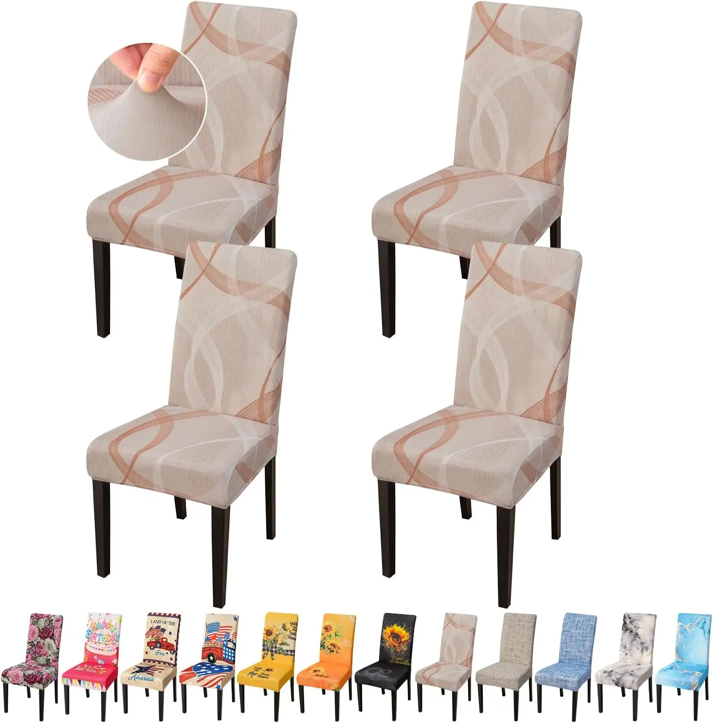 Pattern Chair Covers For Dining Room Set Of 4, High Stretch Removable Washable Parsons Chair Slipcover For Home Party Hotel
Pattern Chair Covers For Dining Room Set Of 4, High Stretch Removable Washable Parsons Chair Slipcover For Home Party Hotel