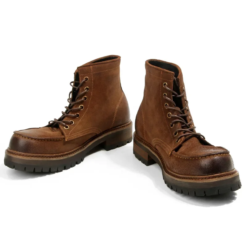 High quality cowhide men's boots retro men's shoes all genuine leather Lace up horse ankle motorcycle boots 
High quality cowhide men's boots retro men's shoes all genuine leather Lace up horse ankle motorcycle boots