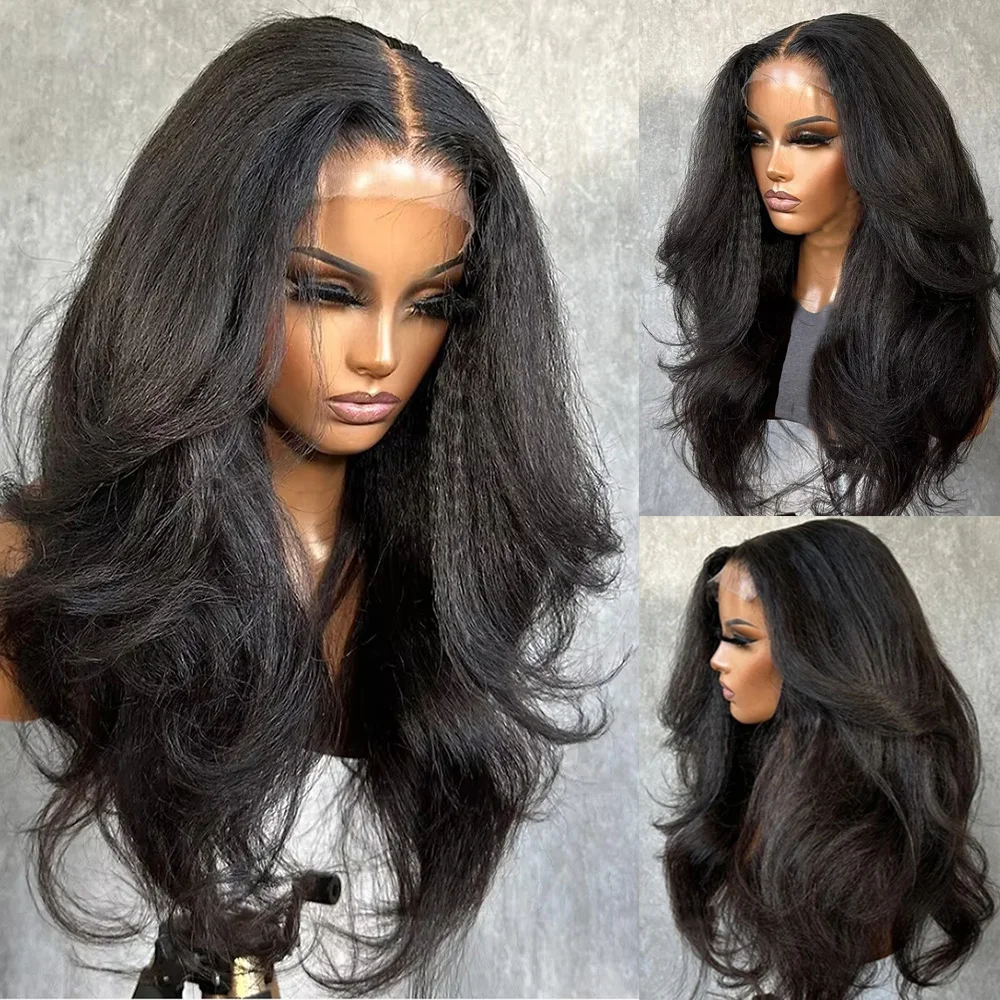 Soft Natural Black Yaki Kinky Wave Soft 26”Long 180Density Lace Front Wig For Women Babyhair Glueless Preplucked Daily
Soft Natural Black Yaki Kinky Wave Soft 26”Long 180Density Lace Front Wig For Women Babyhair Glueless Preplucked Daily