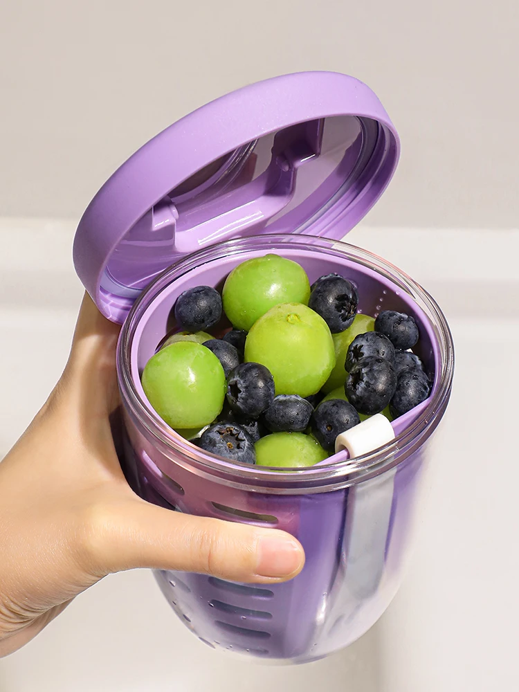 Portable Fruit Salad Cup with Spoon And Lid Breakfast Oats Container Fren Preservation Box for Office Workers And Students
Portable Fruit Salad Cup with Spoon And Lid Breakfast Oats Container Fren Preservation Box for Office Workers And Students