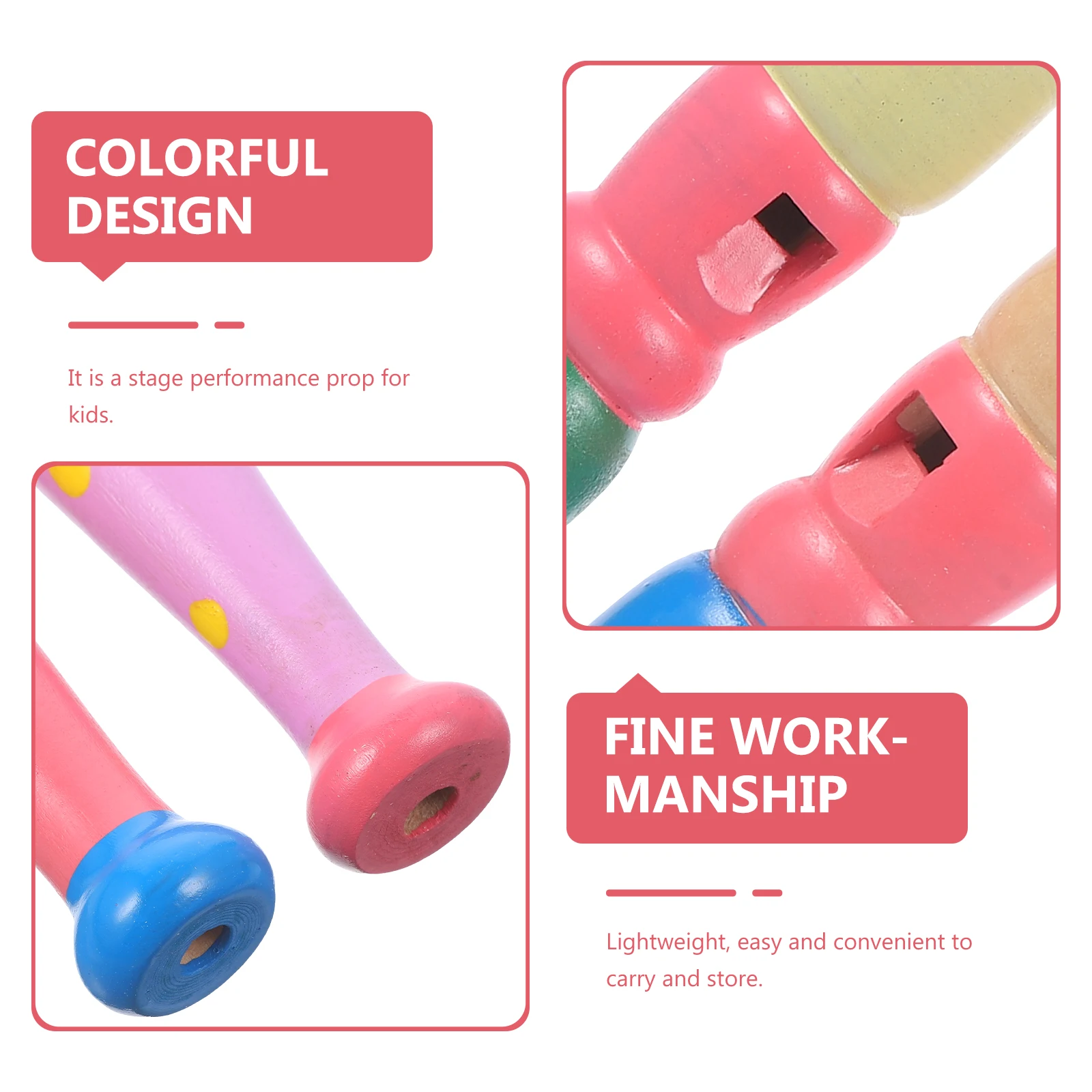2pcs Wooden Flute Kids Musical Instruments Children Blow Toy Gift for Christmas Birthday Lightweight ColorfulFlute Training
2pcs Wooden Flute Kids Musical Instruments Children Blow Toy Gift for Christmas Birthday Lightweight ColorfulFlute Training