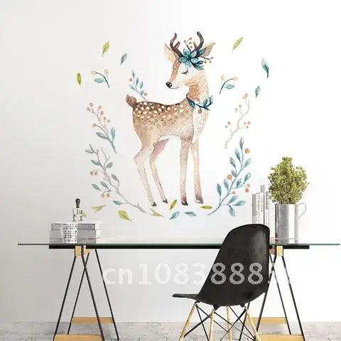 Deer Wall Stickers Forest Animals Wall Decals for Liviing Room Bedroom Baby Nursery Room Decoration Hand Drawn Watercolor Decor
Deer Wall Stickers Forest Animals Wall Decals for Liviing Room Bedroom Baby Nursery Room Decoration Hand Drawn Watercolor Decor
