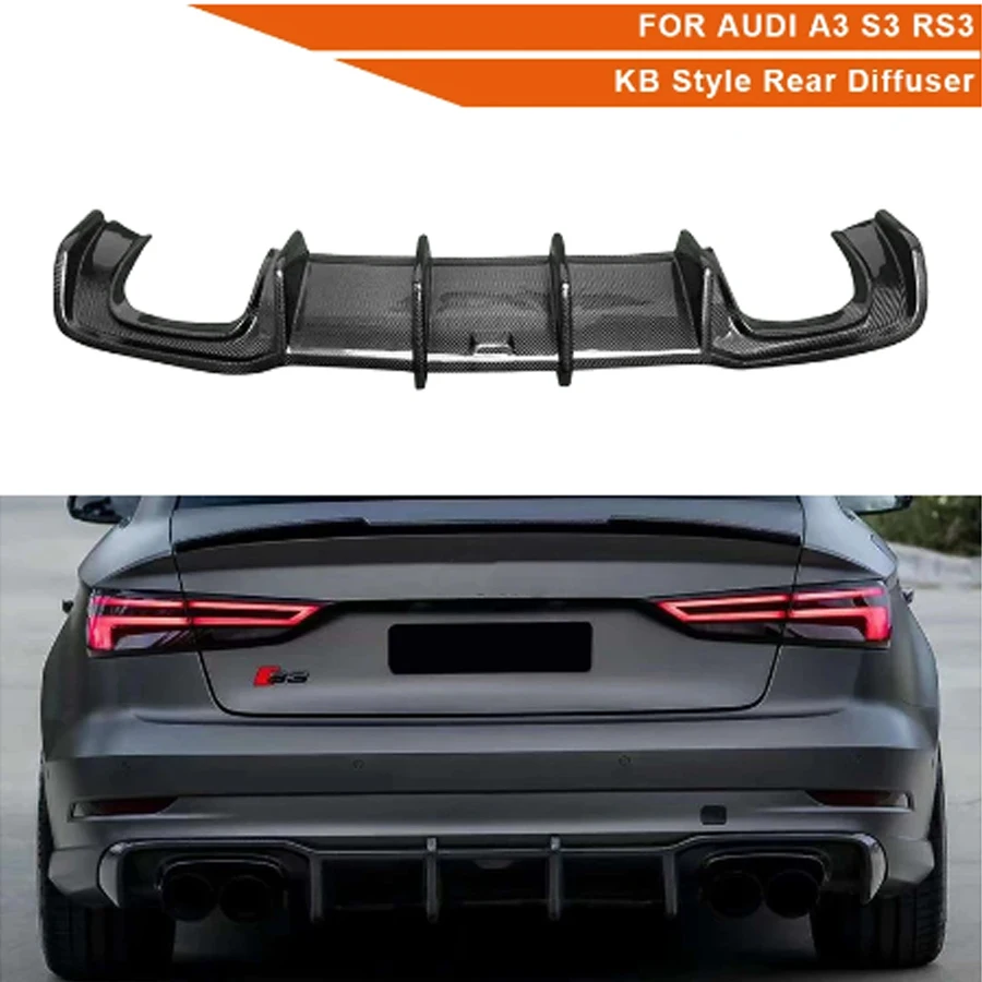 Carbon Fiber KB Style Car Rear Bumper Lip Diffuser Spoiler Parts For Audi A3 S3 RS3 2017-2020 Upgrade Body kit
Carbon Fiber KB Style Car Rear Bumper Lip Diffuser Spoiler Parts For Audi A3 S3 RS3 2017-2020 Upgrade Body kit