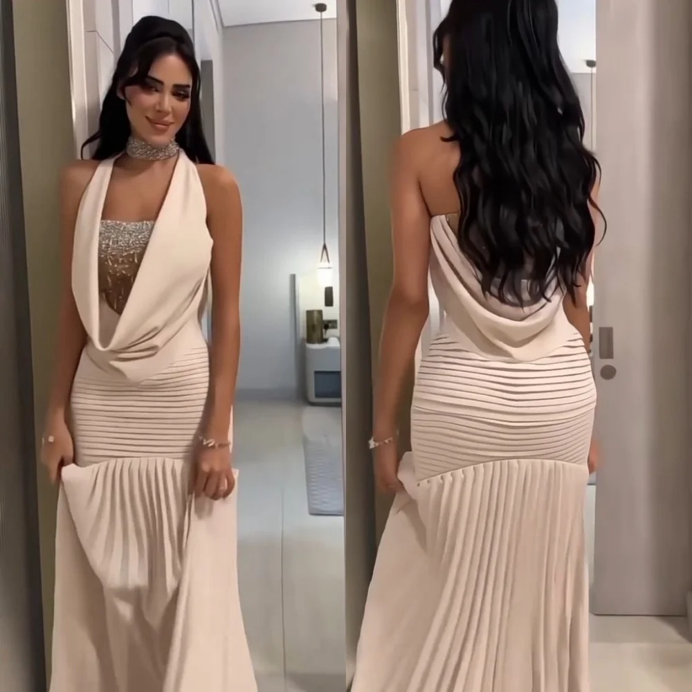 Customized Sizes Available Jersey Pleat Sequined Trumpet Halter Midi Dresses Quinceanera Bespoke Occasion Party Elegant
Customized Sizes Available Jersey Pleat Sequined Trumpet Halter Midi Dresses Quinceanera Bespoke Occasion Party Elegant