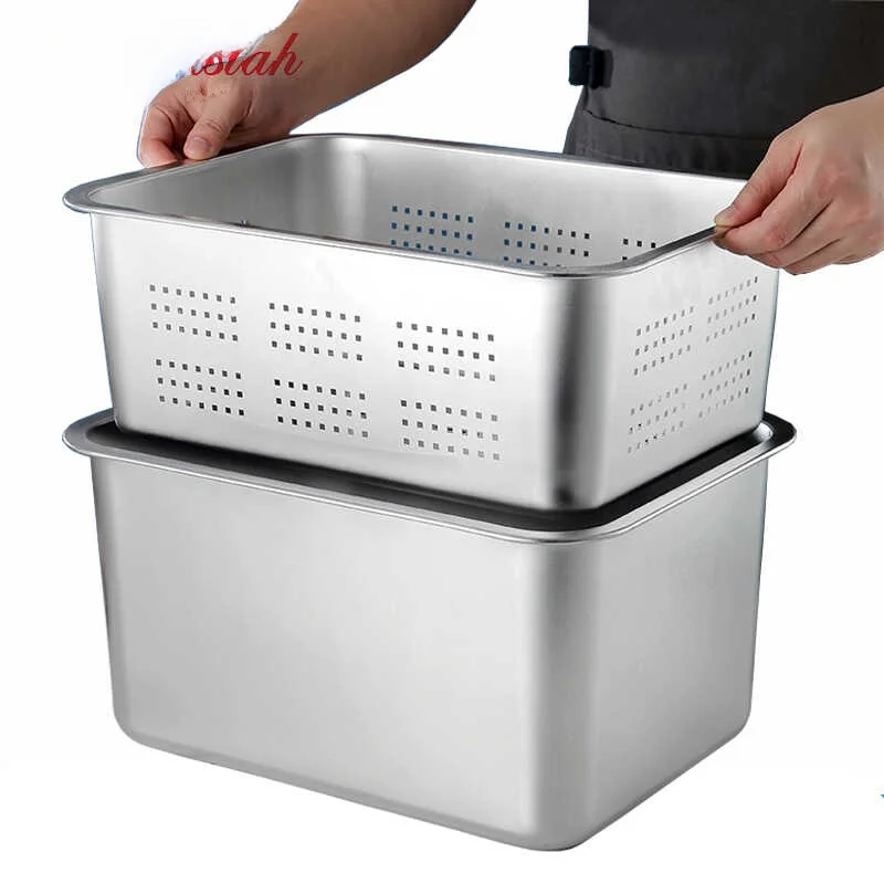 304 Stainl Steel Rectangular Flat Bot Tray Draining Pan Japanese Sle Self-Service Restaurant Cold Di Tray Pan
304 Stainl Steel Rectangular Flat Bot Tray Draining Pan Japanese Sle Self-Service Restaurant Cold Di Tray Pan