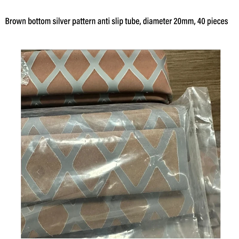 Customized order -Brown bottom silver pattern anti slip tube, diameter 20mm, 40 pieces
Customized order -Brown bottom silver pattern anti slip tube, diameter 20mm, 40 pieces