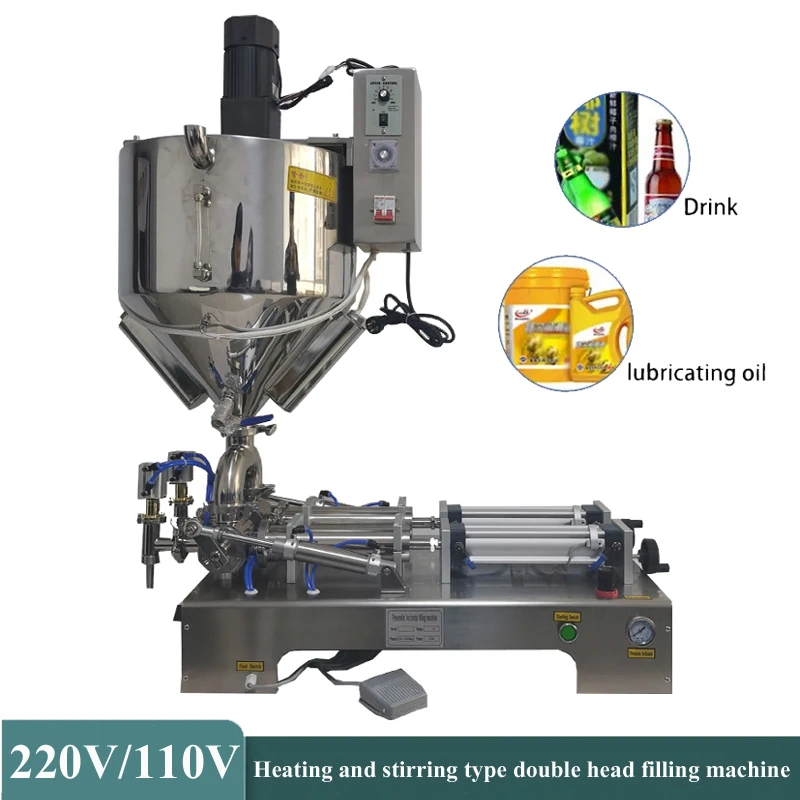 Double Headed Semi Automatic Liquid Paste Beverage Small Piston Filling Machine Oil Orange Juice
Double Headed Semi Automatic Liquid Paste Beverage Small Piston Filling Machine Oil Orange Juice