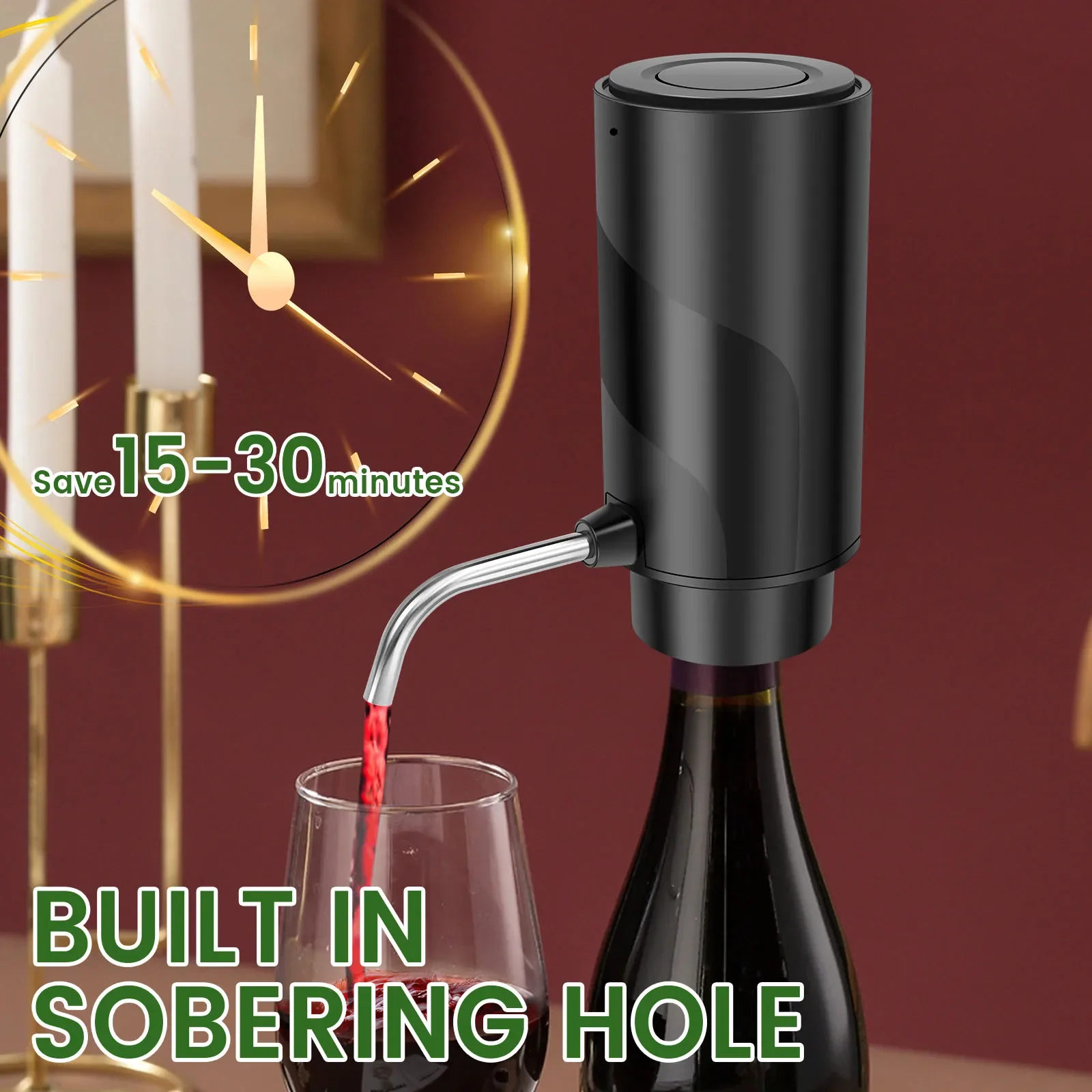 Электрический аэратор для вина, USB перезаряжаемый графин для вина, диспенсер, автоматический аэратор для вина, наливной графин для вина одним касанием, аэратор
Электрический аэратор для вина, USB перезаряжаемый графин для вина, диспенсер, автоматический аэратор для вина, наливной графин для вина одним касанием, аэратор