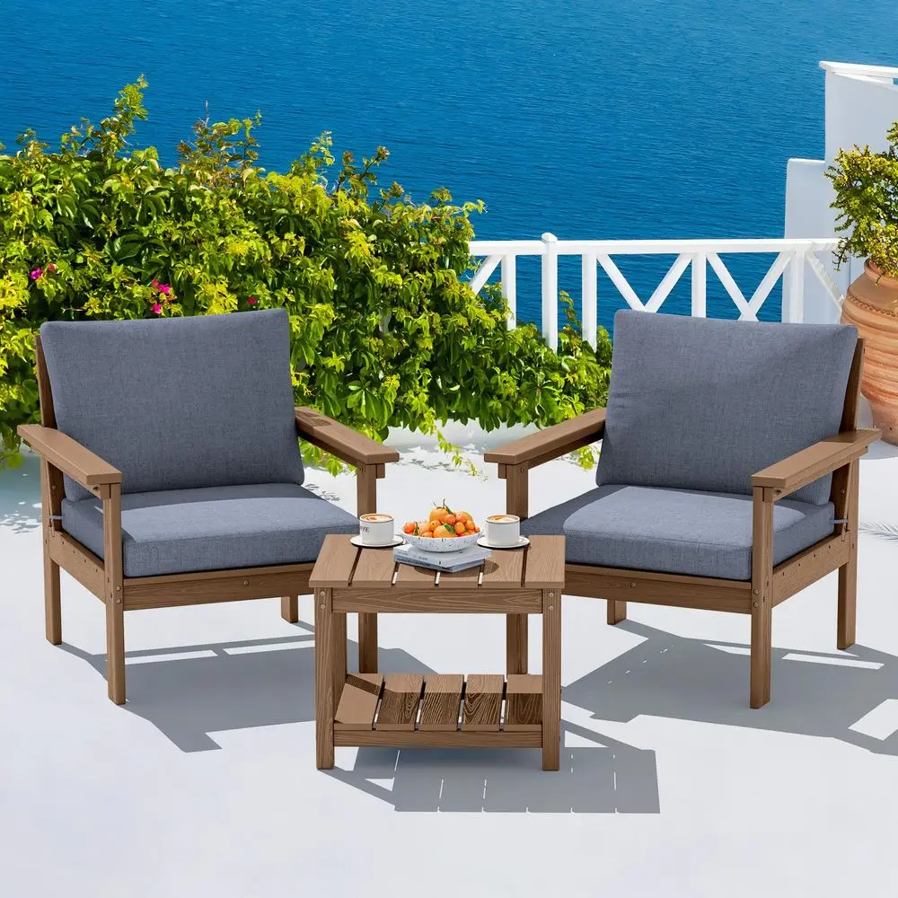 HDPE Patio Sofa Set, 3piece Sectional Outdoor Furniture Set, All Weather Outdoor Couch Set Patio Furniture Set for Deck, Lawn,
HDPE Patio Sofa Set, 3piece Sectional Outdoor Furniture Set, All Weather Outdoor Couch Set Patio Furniture Set for Deck, Lawn,