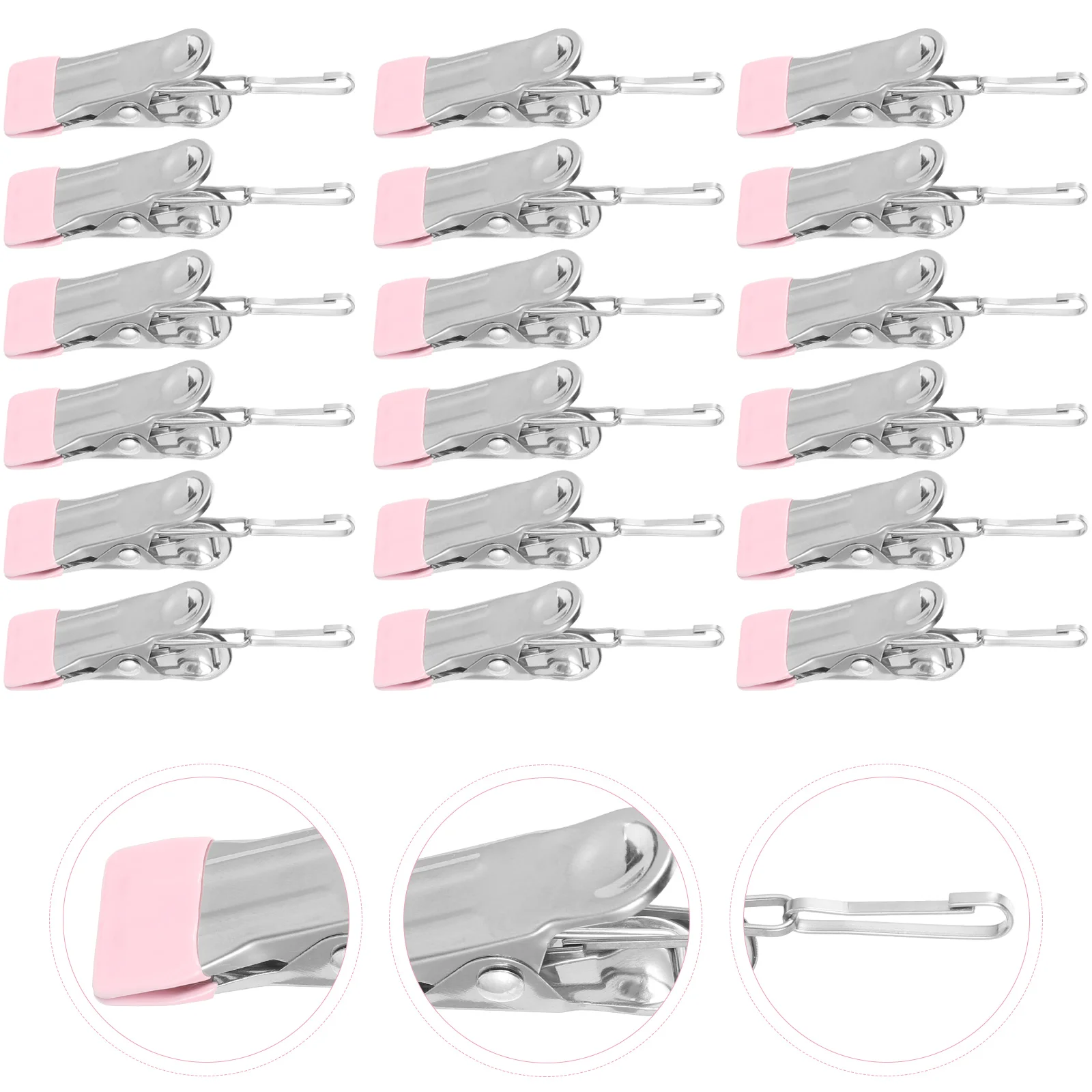 20 Pcs Non-slip Clothespin Line Clips Clothesline Laundry Pegs Pvc Clamps Hanger Sweater
20 Pcs Non-slip Clothespin Line Clips Clothesline Laundry Pegs Pvc Clamps Hanger Sweater