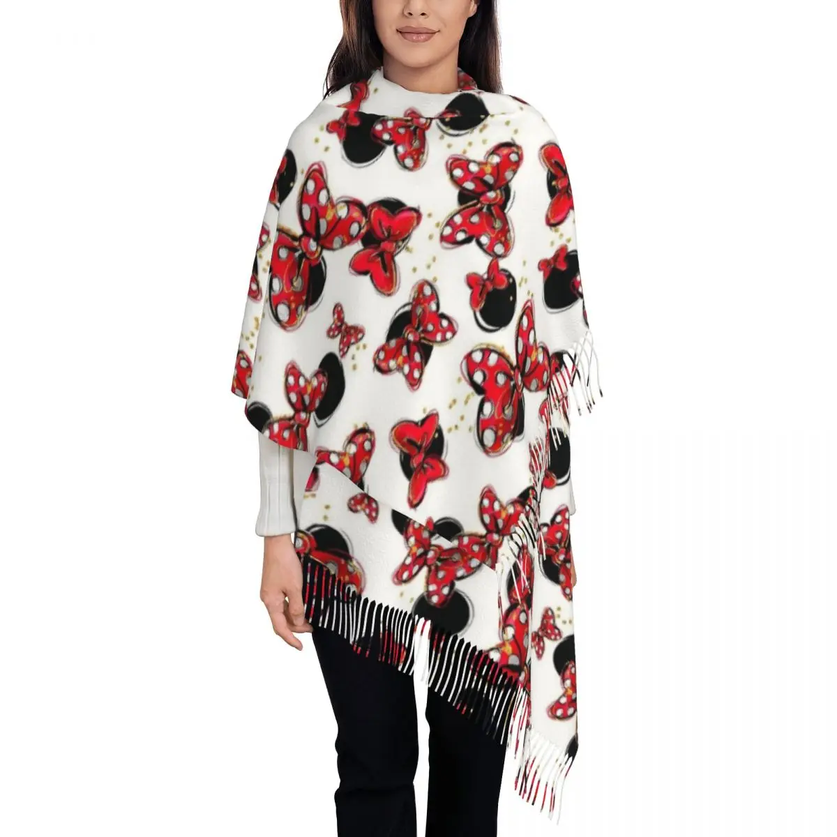 Girl Mouse Bows And Mickey Minnie Mouse Ears Scarf for Womens Winter Warm Pashmina Shawls and Wrap Long Shawl Scarf for Ladies
Girl Mouse Bows And Mickey Minnie Mouse Ears Scarf for Womens Winter Warm Pashmina Shawls and Wrap Long Shawl Scarf for Ladies