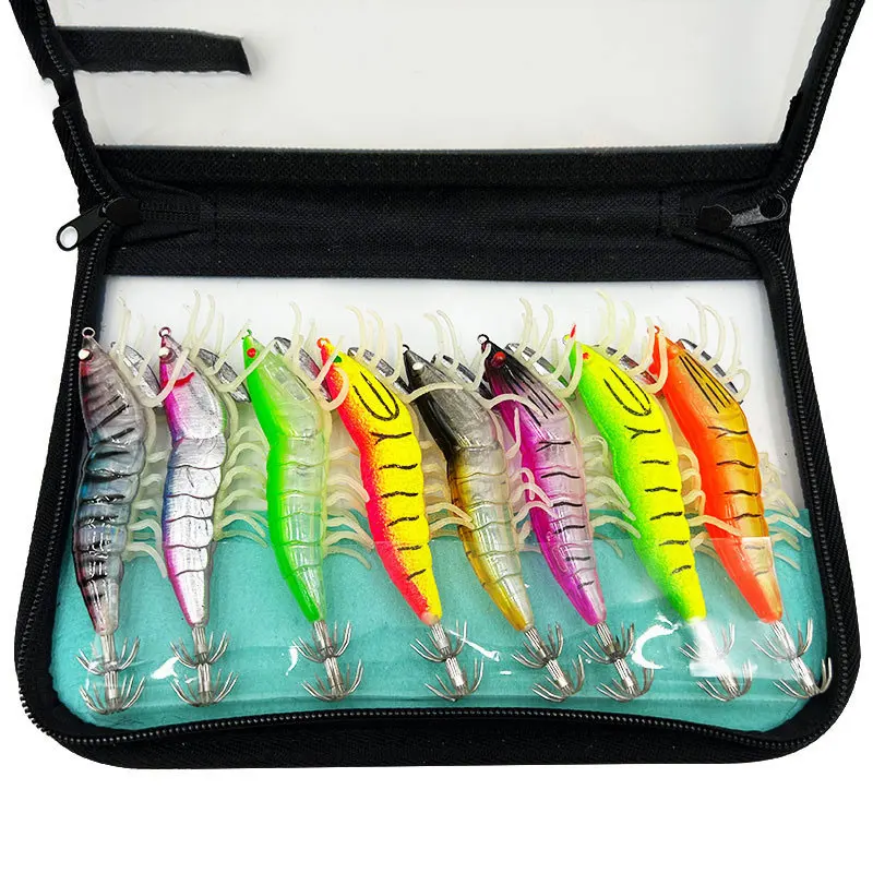 AS 8pcs Hard Bait Glow Soft Shrimp Hook Crowns 24g Noise Sound Squid Jigs Sea Fishing Lure Set Artificial Cuttlefish Octopus
AS 8pcs Hard Bait Glow Soft Shrimp Hook Crowns 24g Noise Sound Squid Jigs Sea Fishing Lure Set Artificial Cuttlefish Octopus