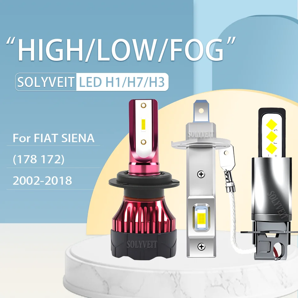 Long-Lasting Clarity H1 H7 H3 HIGH LOW FOG LED HEADLIGHTS For FIAT SIENA (178 172) 2002 2003 2004 2005 2006 2007 2008 2009-2018
Long-Lasting Clarity H1 H7 H3 HIGH LOW FOG LED HEADLIGHTS For FIAT SIENA (178 172) 2002 2003 2004 2005 2006 2007 2008 2009-2018