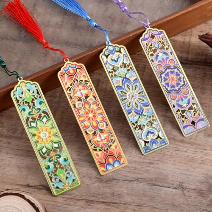 4 PCS Metal Bookmarks with Tassel, Golden Hollow Flower Bookmark Vintage Floral Mandala Theme Book Mark for Women Girls Book Lo
4 PCS Metal Bookmarks with Tassel, Golden Hollow Flower Bookmark Vintage Floral Mandala Theme Book Mark for Women Girls Book Lo