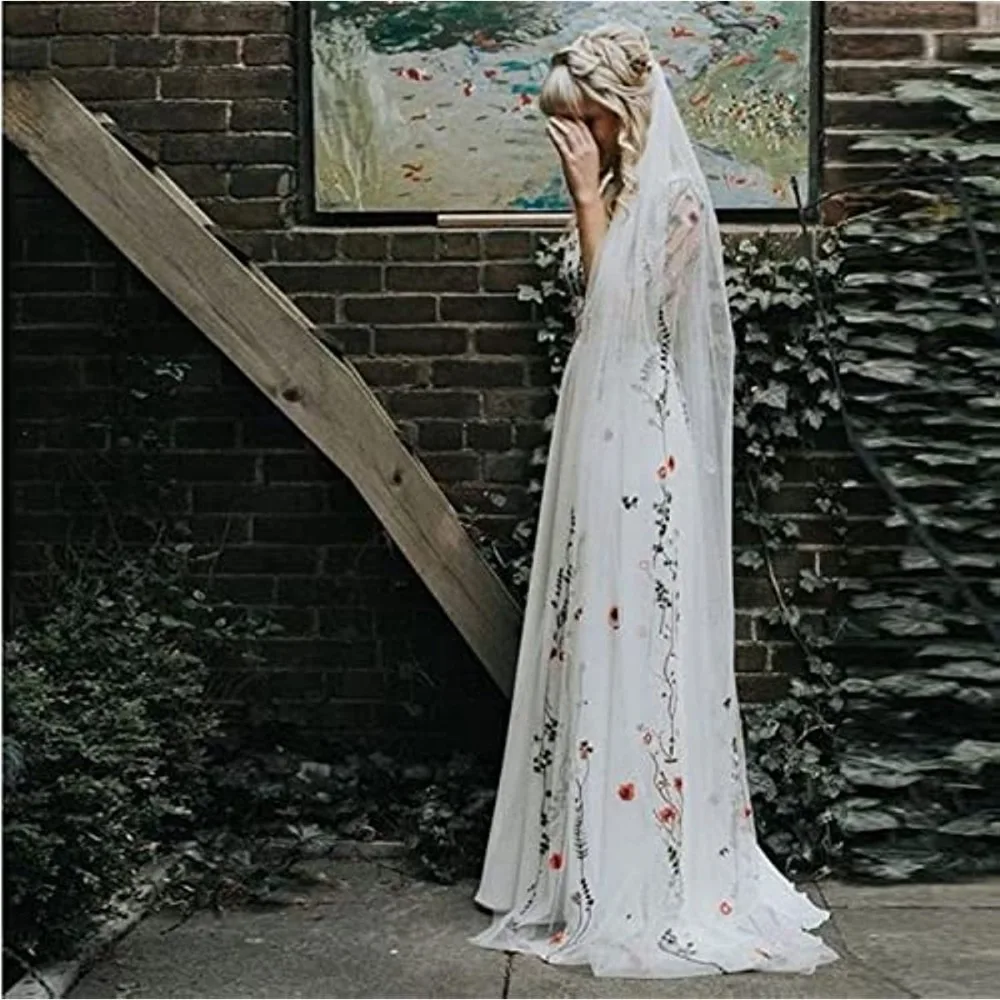 Boho Flower Wedding Veil with Cut Edge Chapel Veil with Appliqued Veil for the Bride Wedding Dresses Wedding Accessories 웨딩 소품
Boho Flower Wedding Veil with Cut Edge Chapel Veil with Appliqued Veil for the Bride Wedding Dresses Wedding Accessories 웨딩 소품
