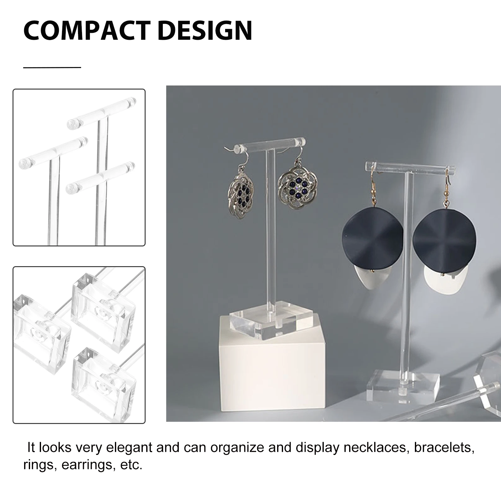 6pcs Earring Stand Acrylic Jewelry Rack Holder Storage Dangle Earrings Organizer Drop Earrings Rack Counter Display
6pcs Earring Stand Acrylic Jewelry Rack Holder Storage Dangle Earrings Organizer Drop Earrings Rack Counter Display