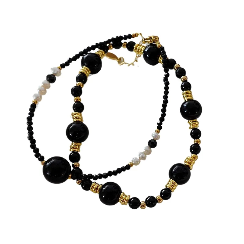 Черный браслет из натурального камня ручной работы из бисера и жемчуга премиум-класса, сложенный браслет для пары
Черный браслет из натурального камня ручной работы из бисера и жемчуга премиум-класса, сложенный браслет для пары