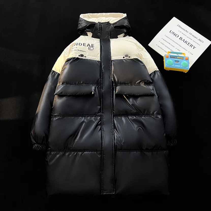 Мужская зимняя куртка средней длины из легкого пухового хлопка, теплая повседневная верхняя одежда с капюшоном, модная молодежная куртка
Мужская зимняя куртка средней длины из легкого пухового хлопка, теплая повседневная верхняя одежда с капюшоном, модная молодежная куртка