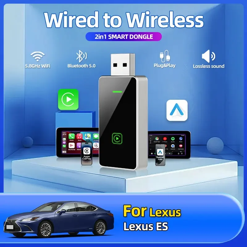 2025 New Car Styling 2in1 Wired To Wireless Car Play Android Adapter For OEM Car Stereo With USB Plug And Play For Lexus ES
2025 New Car Styling 2in1 Wired To Wireless Car Play Android Adapter For OEM Car Stereo With USB Plug And Play For Lexus ES