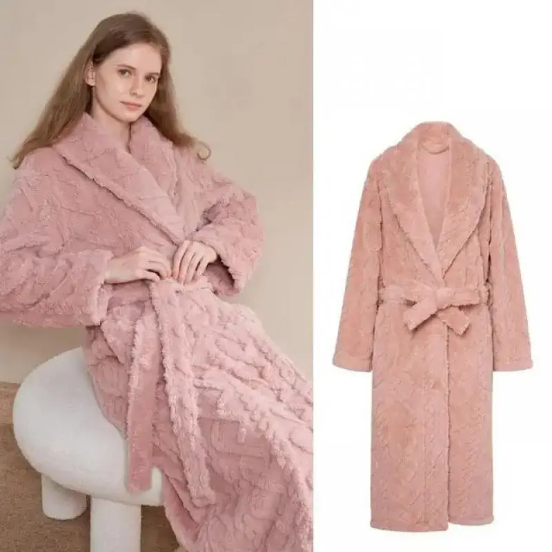 Women Flannel Robe Kimono Bathrobe Gown Winter Warm Coral Fleece Sleepwear Nightwear Loose Thickened Home Wear Loungewear
Women Flannel Robe Kimono Bathrobe Gown Winter Warm Coral Fleece Sleepwear Nightwear Loose Thickened Home Wear Loungewear