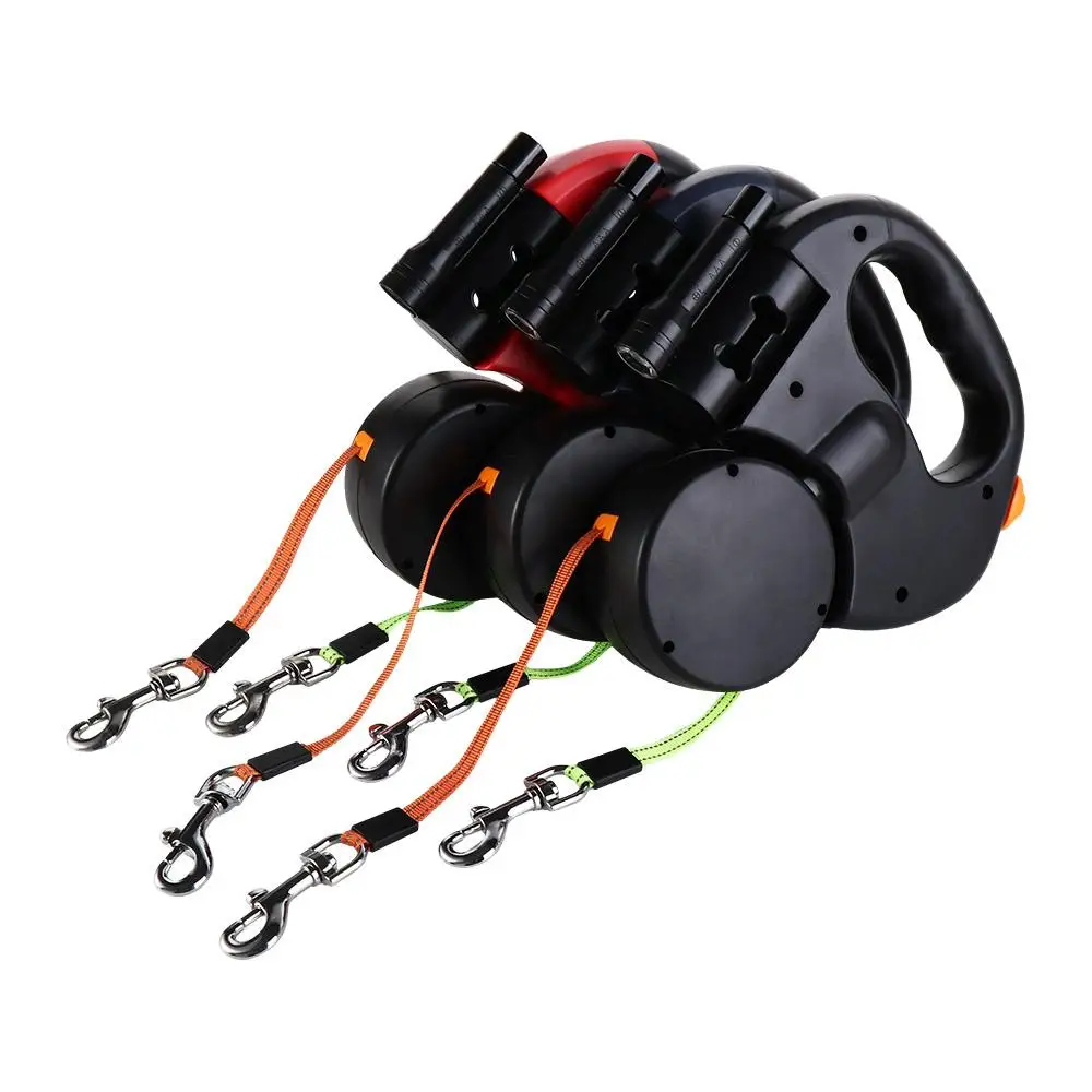 With Lights Double Dog Walking Leash Adjustable Reflective Dual Retractable Rotation Rope Plastic 360 Swivel 
With Lights Double Dog Walking Leash Adjustable Reflective Dual Retractable Rotation Rope Plastic 360 Swivel
