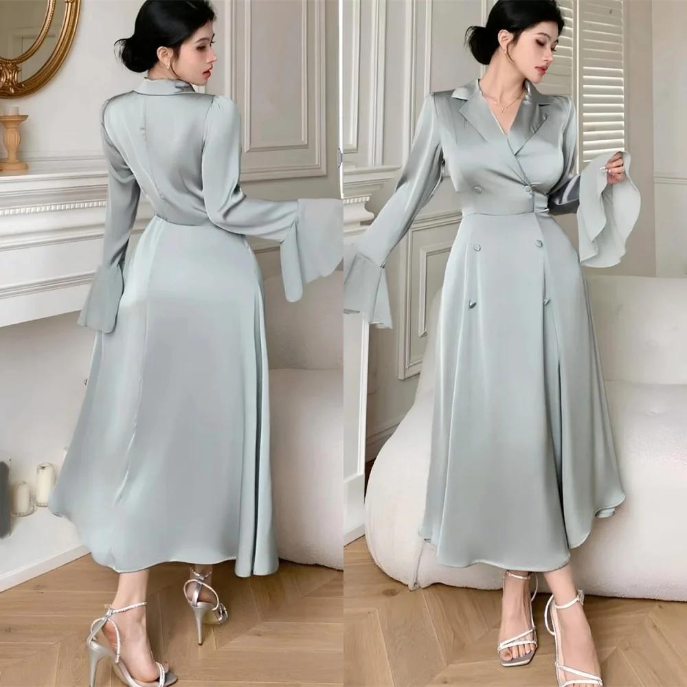 Модные платья по индивидуальному заказу 2025, женское изысканное атласное вечернее платье, темпераментное платье с v-образным вырезом и длинными рукавами для особых случаев
Модные платья по индивидуальному заказу 2025, женское изысканное атласное вечернее платье, темпераментное платье с v-образным вырезом и длинными рукавами для особых случаев