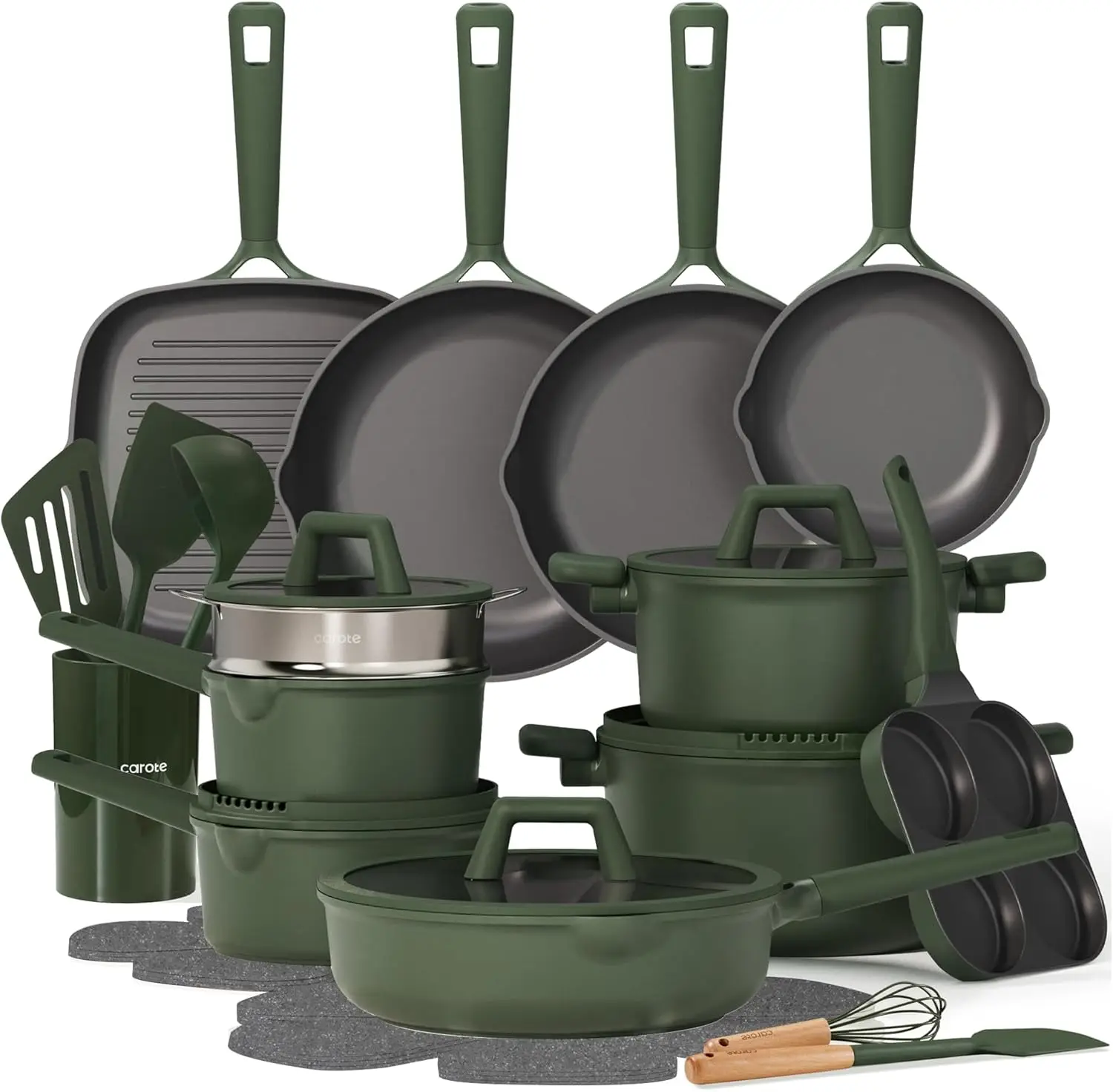 31PCS Pots and Pans Set, Nonstick Cookware Set Kitchen Non Stick Induction Titanium Cookware Non-toxic Granite Cooking set, PFOA
31PCS Pots and Pans Set, Nonstick Cookware Set Kitchen Non Stick Induction Titanium Cookware Non-toxic Granite Cooking set, PFOA