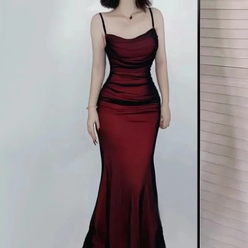 Elegant Women's Party Maxi Dresses Sexy Skinny Backless Spaghetti Strap Dress Female Summer Birthday Evening Club Long Dress
Elegant Women's Party Maxi Dresses Sexy Skinny Backless Spaghetti Strap Dress Female Summer Birthday Evening Club Long Dress