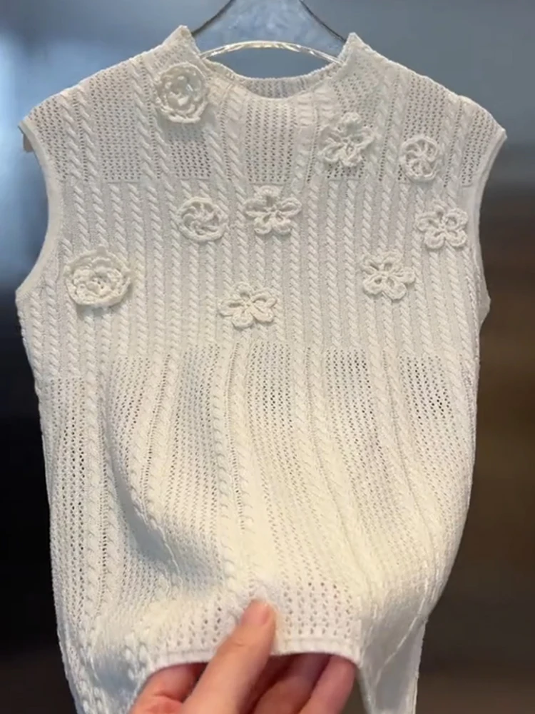 Модный женский вязаный жилет лето 2020, мягкий, приятный для кожи топ без шнуровки с 3D цветочным дизайном, корейский прямой крой
Модный женский вязаный жилет лето 2020, мягкий, приятный для кожи топ без шнуровки с 3D цветочным дизайном, корейский прямой крой