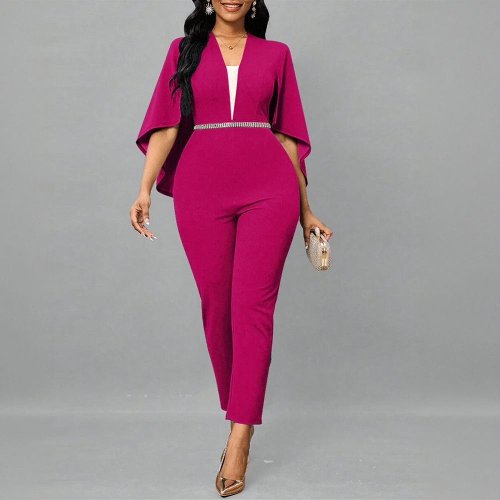 Casual Fitting Round Neck Jumpsuit Decorative Element Absent Women's All-in-One Long Pants Suits Comfortable Style
Casual Fitting Round Neck Jumpsuit Decorative Element Absent Women's All-in-One Long Pants Suits Comfortable Style