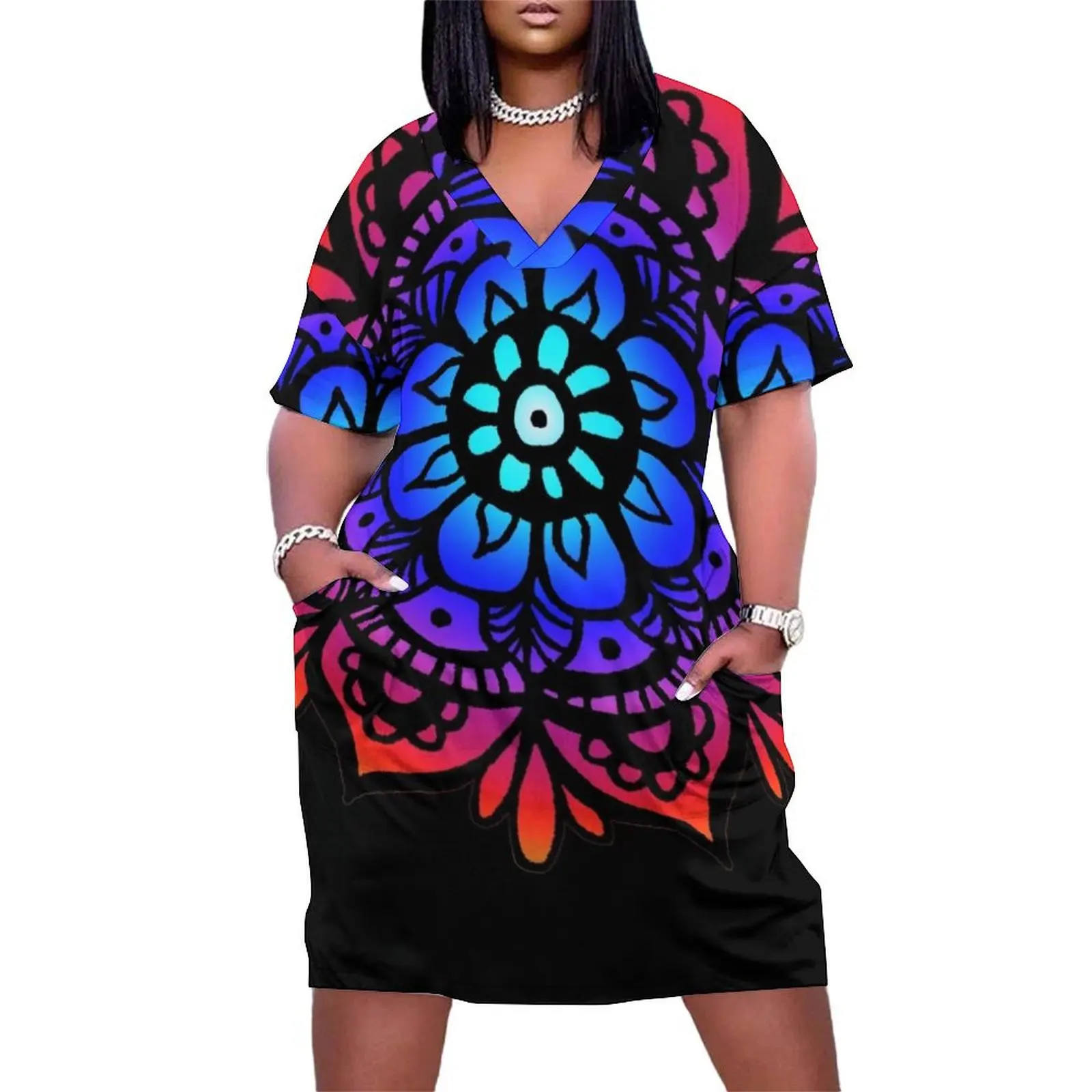 Colorful Rainbow Mandala Loose Pocket Dress Women's long dress summer dress woman 2025 trendy birthday
Colorful Rainbow Mandala Loose Pocket Dress Women's long dress summer dress woman 2025 trendy birthday
