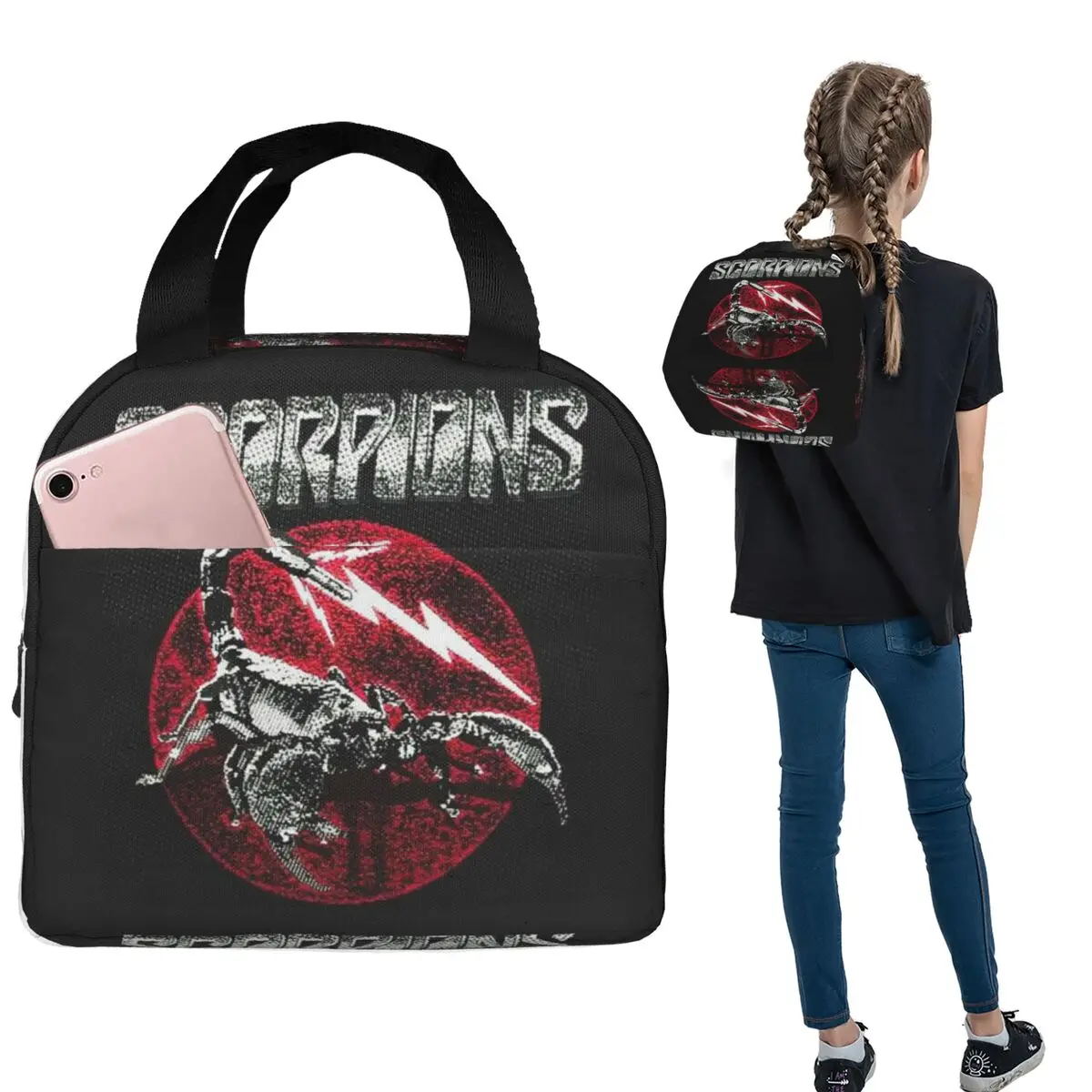Сумки для обеда Scorpions Band, изолированная коробка для бенто, портативная сумка для обеда, многоразовая термосумка-холодильник для женщин и детей, работа
Сумки для обеда Scorpions Band, изолированная коробка для бенто, портативная сумка для обеда, многоразовая термосумка-холодильник для женщин и детей, работа