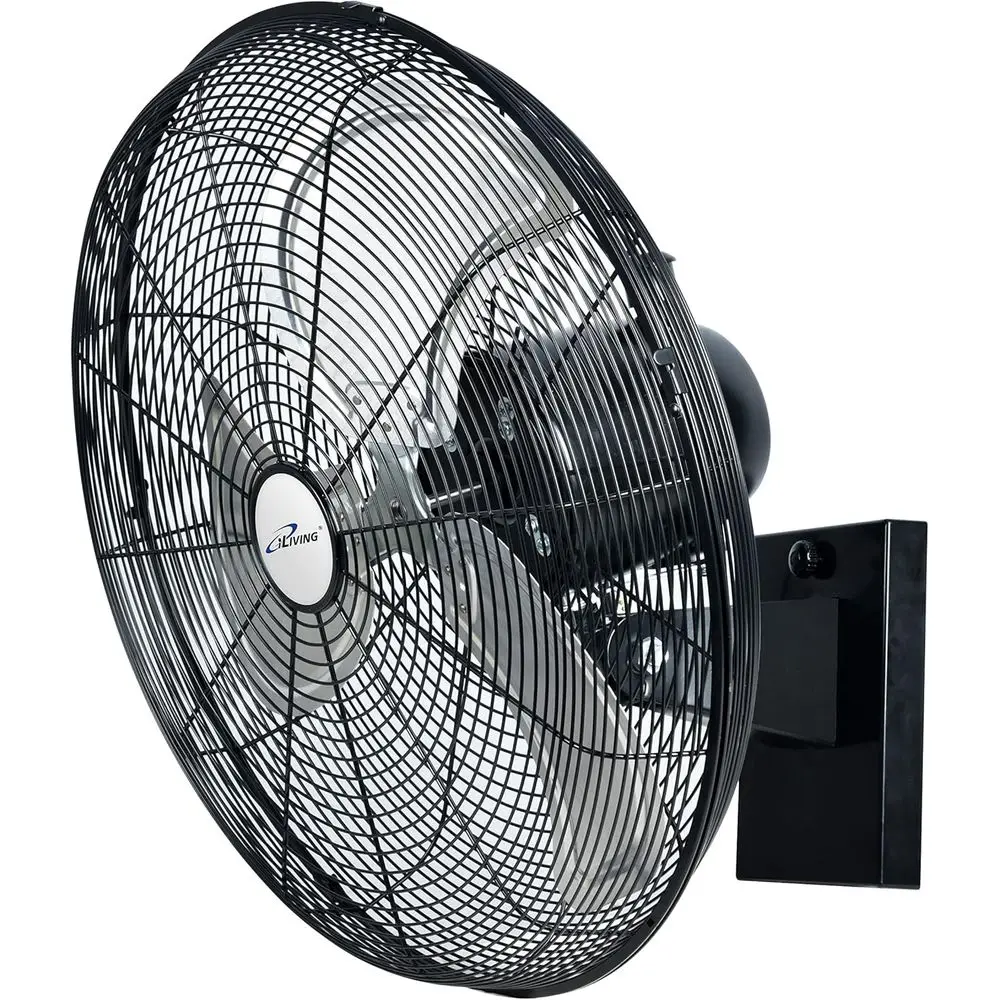 18 Oscillating High-Velocity Wall Fan with 4150 CFM Heavy-Duty Motor for Workshops, Garages, Patios, and Commercial Use - Black
18 Oscillating High-Velocity Wall Fan with 4150 CFM Heavy-Duty Motor for Workshops, Garages, Patios, and Commercial Use - Black