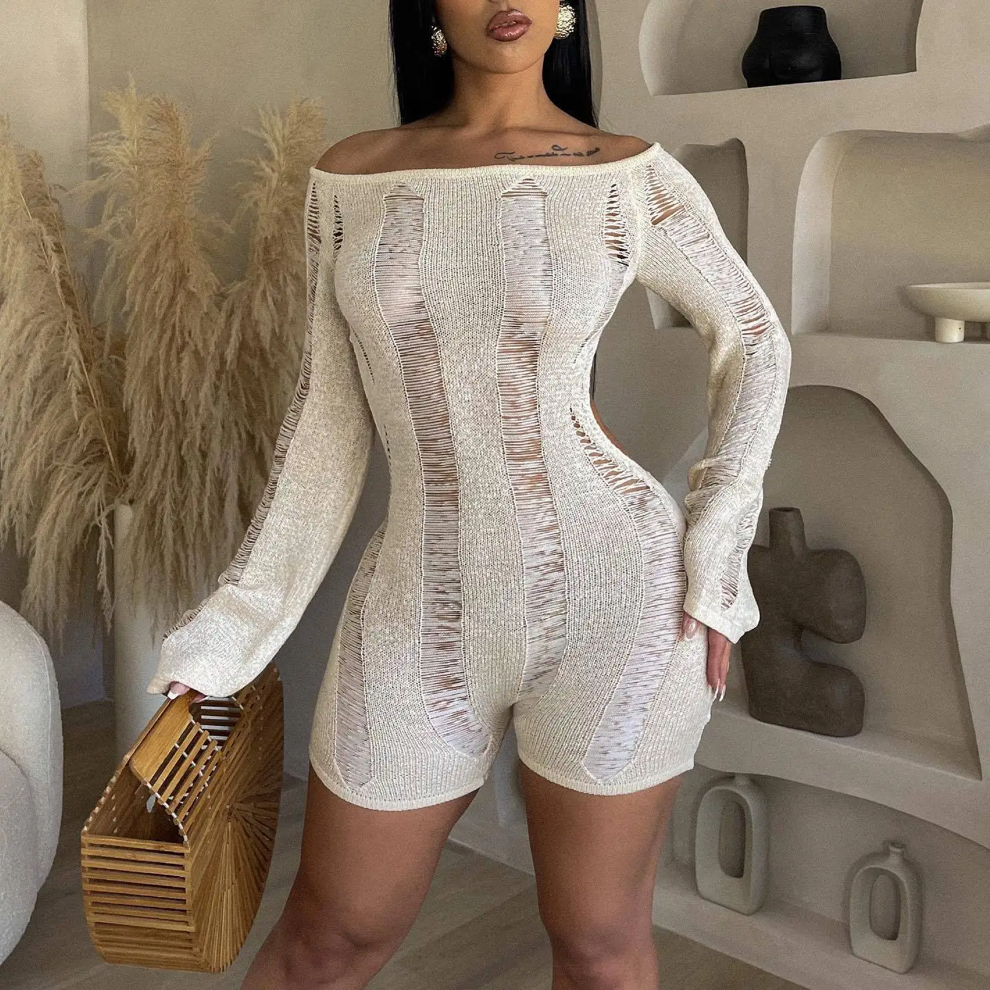 Jumpsuits Women Sexy One Piece Hollow Out Full Sleeve Overalls Short Pants Playsuits Rompers Round Neck Y2k Streetwear 2025
Jumpsuits Women Sexy One Piece Hollow Out Full Sleeve Overalls Short Pants Playsuits Rompers Round Neck Y2k Streetwear 2025