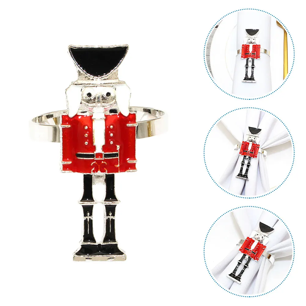 6 Pcs Napkin Ring Festive Christmas Nutcracker Decorations Zinc Alloy Decorative Rings
6 Pcs Napkin Ring Festive Christmas Nutcracker Decorations Zinc Alloy Decorative Rings