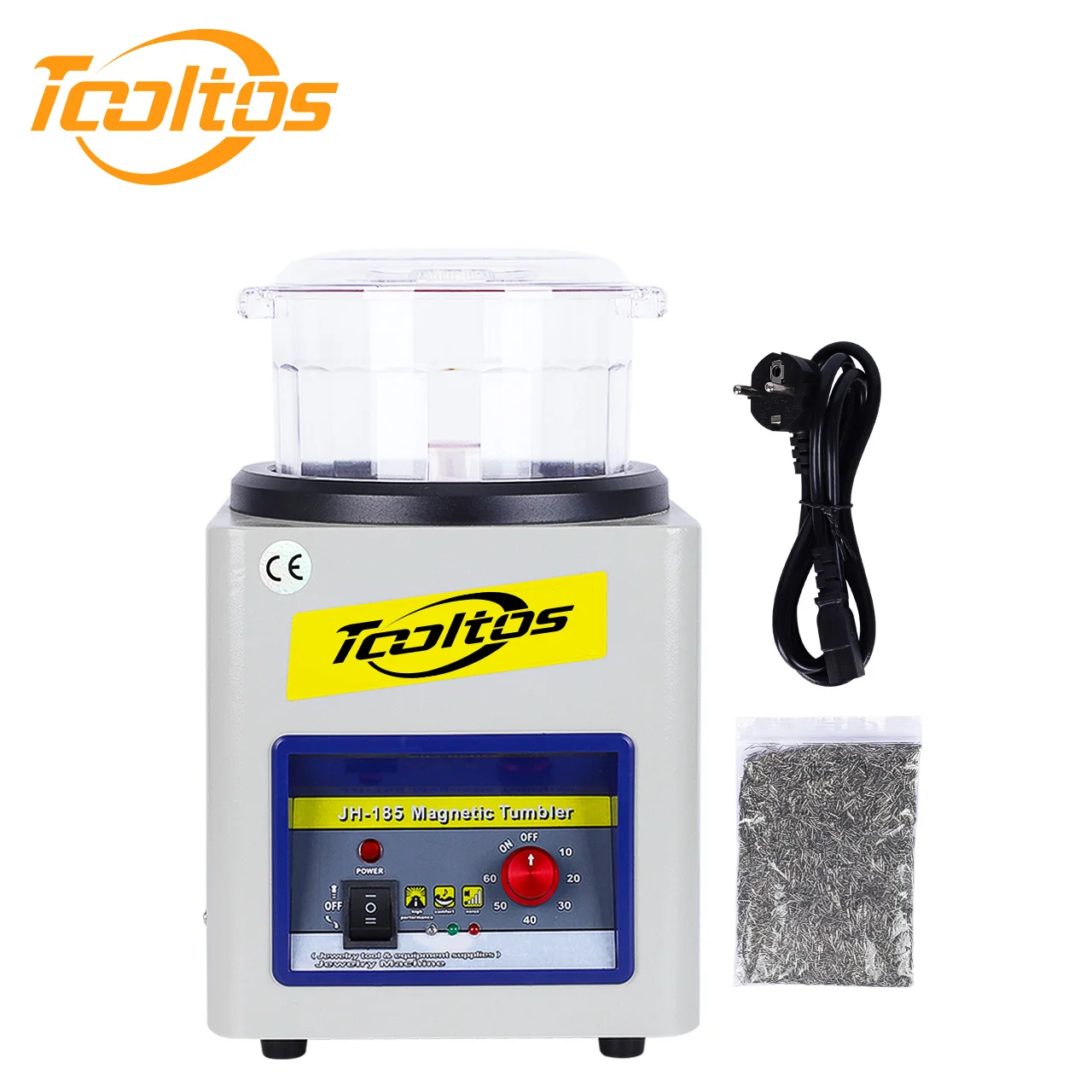 Tooltos JH-185 is a 180mm magnetic rotary polisher for jewelry metals, ideal for deburring and finishing gold/silver.
Tooltos JH-185 is a 180mm magnetic rotary polisher for jewelry metals, ideal for deburring and finishing gold/silver.