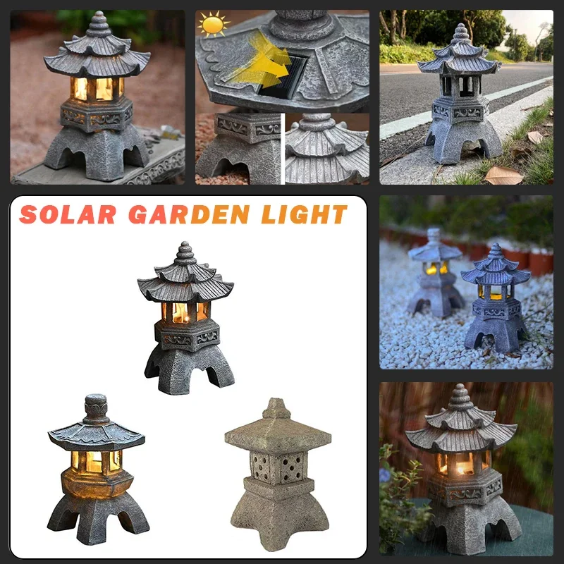 Solar Led Light Garden Lamp Resin Chinese Style Stone Tower Decor Garden Decoration IP55 Waterproof Landscape Courtyard Light
Solar Led Light Garden Lamp Resin Chinese Style Stone Tower Decor Garden Decoration IP55 Waterproof Landscape Courtyard Light