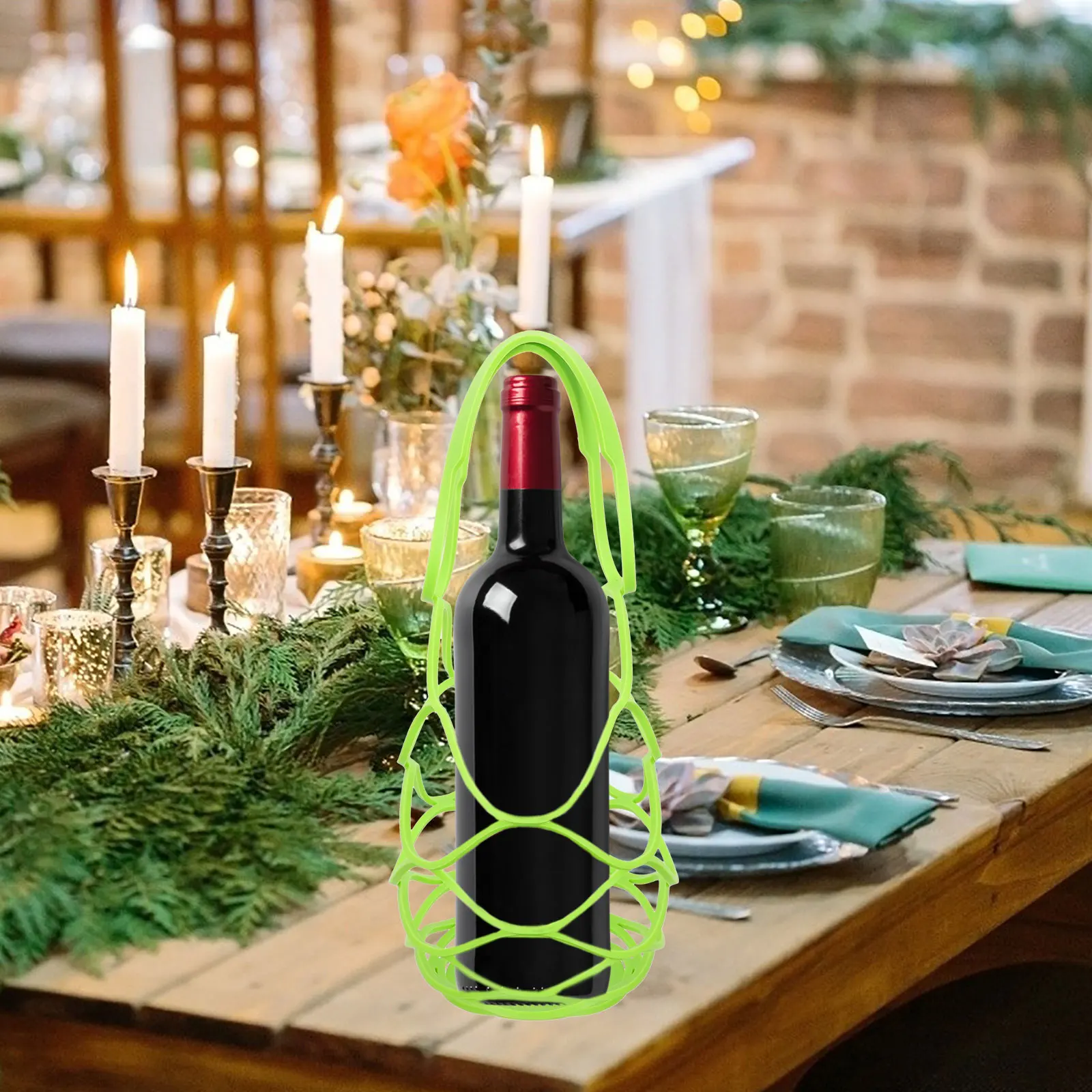 Wine Bottle Carrier Silicone Coaster Compact Size Multi Use Basket for Bottles Cans Premium Material Sturdy Construction Home
Wine Bottle Carrier Silicone Coaster Compact Size Multi Use Basket for Bottles Cans Premium Material Sturdy Construction Home