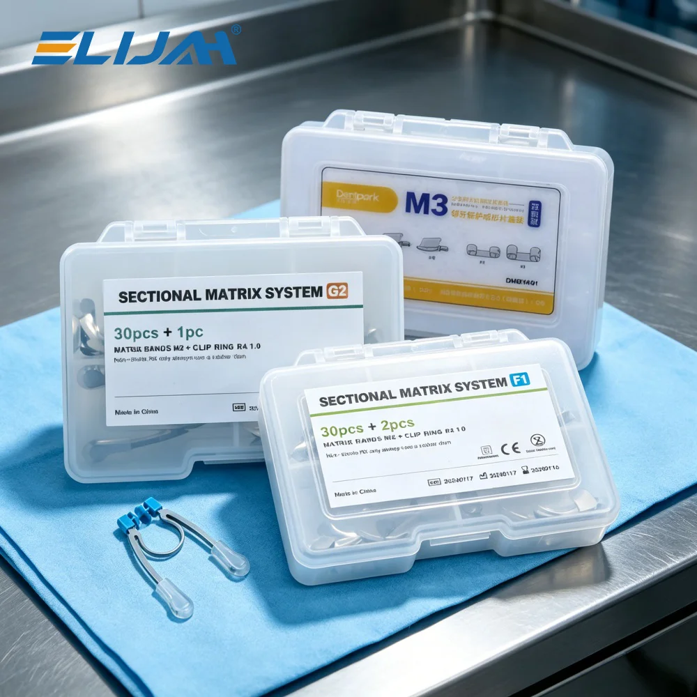 ELIJAH Dental Sectional Matrix System Kit Dental Filling Matrix System 30Pcs Bands with Clips for Composite Filling Restoration
ELIJAH Dental Sectional Matrix System Kit Dental Filling Matrix System 30Pcs Bands with Clips for Composite Filling Restoration
