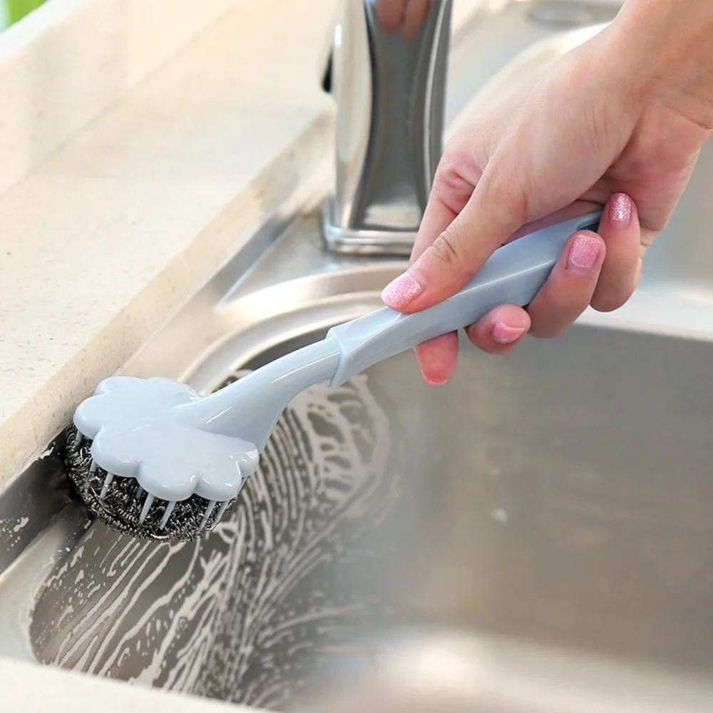 New Long Handle Cleaning Ball Oil Removal Multi-function Pot Cleaning Brushes Non-stick Oil Wire Brush Kitchen Accessory
New Long Handle Cleaning Ball Oil Removal Multi-function Pot Cleaning Brushes Non-stick Oil Wire Brush Kitchen Accessory