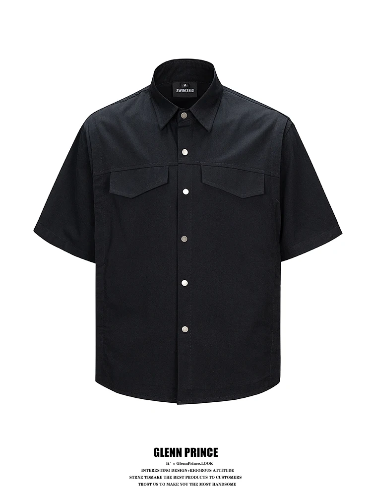 Minimalist Deconstructed Color Short Sleeve Workwear Shirt Men's High-End Stylish Casual Shirt Trendy Commute Shirt
Minimalist Deconstructed Color Short Sleeve Workwear Shirt Men's High-End Stylish Casual Shirt Trendy Commute Shirt