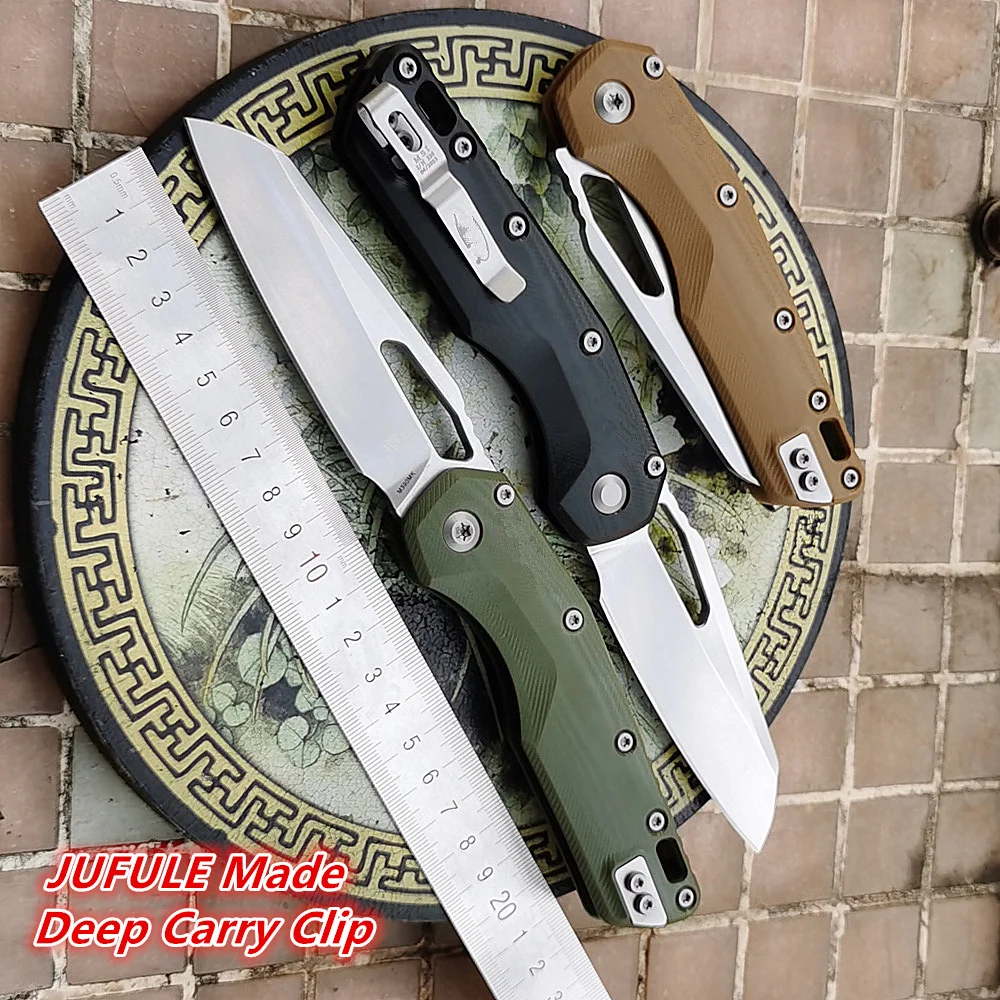 JUFULE MT210 Deep Carry Ball Bearing G10 Handle Mark M390MK Blade Hunt Survival Tactical EDC Tool Folding Camping Pocket Knife
JUFULE MT210 Deep Carry Ball Bearing G10 Handle Mark M390MK Blade Hunt Survival Tactical EDC Tool Folding Camping Pocket Knife
